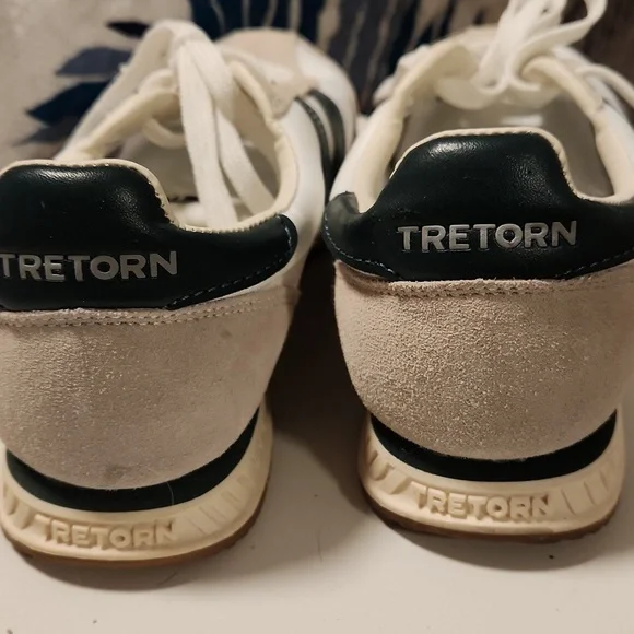 Tretorn Rawlins Vintage White and Green Lace-up Sneakers - Picture 5 of 5